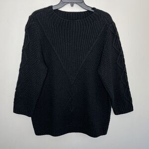 KARL LAGERFELD Sweater Womens Medium M Black Knit Pullover